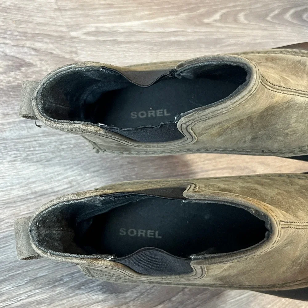 Sorel Out N About Chelsea Waterproof Leather Rubber Duck Boots Brown NL2410-214